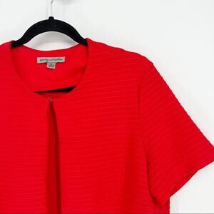 Danny & Nicole Red Ribbed Cropped Blazer